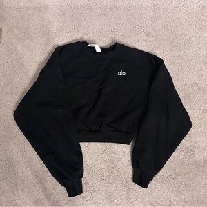 ALO Yoga Women's Black Crew Neck Sweater
